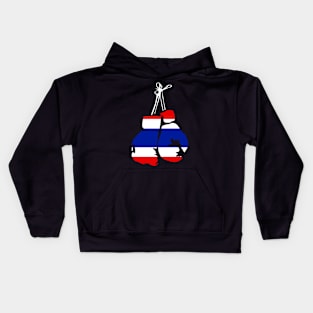 Thailand Boxing Gloves Thai Flag for Thai Boxing Kids Hoodie